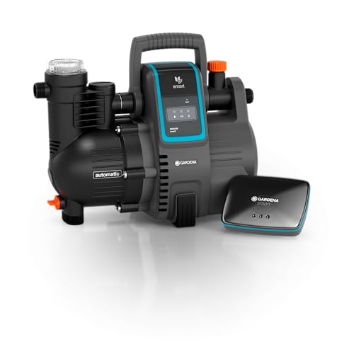 Gardena smart Pressure Pump Set: Hauswasserautomat via App / Tablet steuerbar, inklusive smart Gateway, Fördermenge 5000 l/h, Trockenlaufsicherung, Keramikabdichtung (19106-20) von Gardena