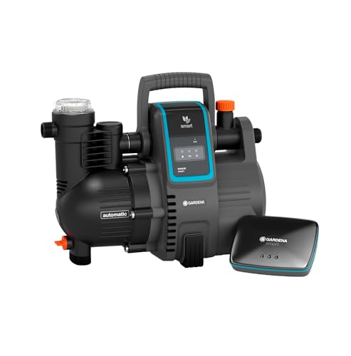 Gardena smart Pressure Pump Set: Hauswasserautomat via App / Tablet steuerbar, inklusive smart Gateway, Fördermenge 5000 l/h, Trockenlaufsicherung, Keramikabdichtung (19106-20) von Gardena