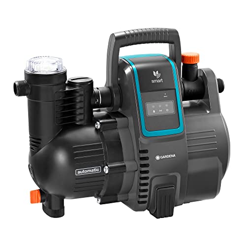 Gardena smart Pressure Pump: Hauswasserautomat via App / Tablet steuerbar, Fördermenge 5000 l/h, wartungsfrei, integrierter Vorfilter, 8 m max. Ansaughöhe, Trockenlaufsicherung (19080-20) von Gardena