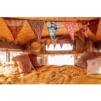Boho Hippie Seidenfahnen, Wandbehang, Gebetsfahnen, Wanddeko, Boho, Bohemian, Deko, Heimdeko, Wandbehang von GardenbelleDesigns