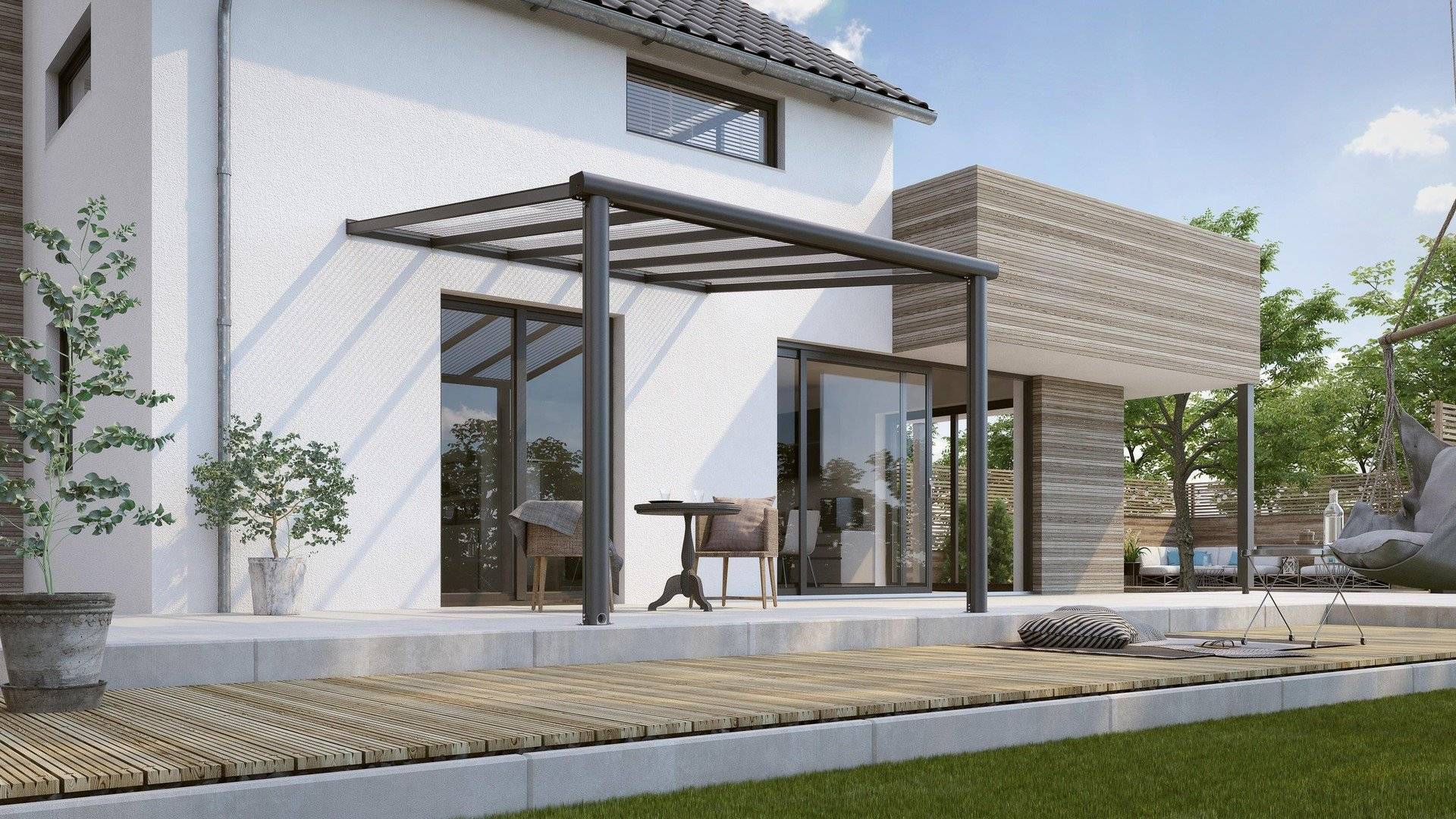 Terrassenüberdachung Compact Line anthrazit Terrassenüberdachung Compact Line anthrazit von Gardendreams