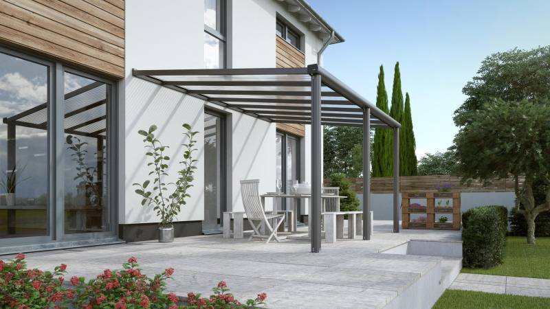Terrassenüberdachung Compact Line anthrazit von Gardendreams