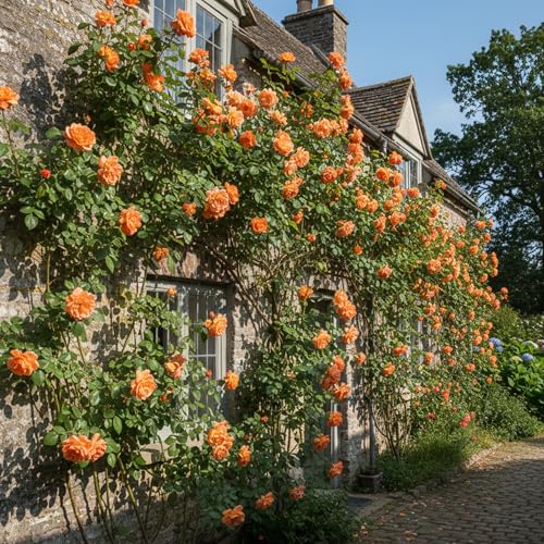 GardenersDream Orange Kletterrose – Winterharte und Pflegeleichte Getopfte Rose – Blühende Kletterpflanze für Wände, Pergolen & Zäune GardenersDream Orange Kletterrose – Winterharte und Pflegeleichte Getopfte Rose – Blühende Kletterpflanze für Wände, Pergolen & Zäune von GardenersDream