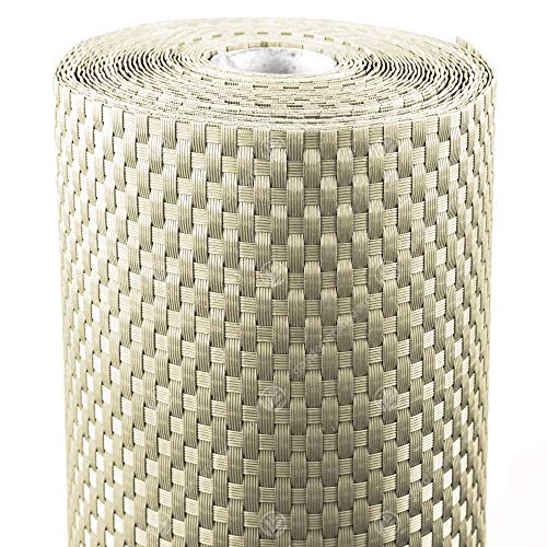 GardenersDream Polyrattan Sichtschutz & Windschutz (Beige, 1 x 2 Meter) - Polyrattan Balkon Sichtschutz Wetterfest - Ideale Sichtschutz Garten-, Sichtschutz Zaun- & Sichtschutz Balkon Verkleidung von GardenersDream