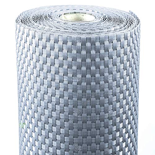 GardenersDream Polyrattan Sichtschutz & Windschutz (Hellgrau, 1 x 2 Meter) - Polyrattan Balkon Sichtschutz Wetterfest - Ideale Sichtschutz Garten-, Sichtschutz Zaun- & Sichtschutz Balkon Verkleidung von GardenersDream