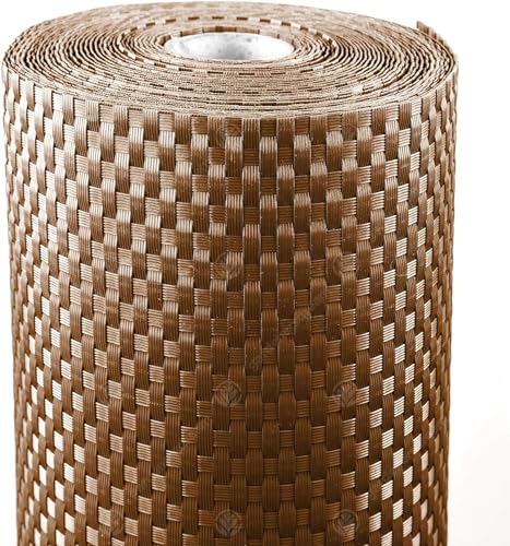 GardenersDream Polyrattan Sichtschutz & Windschutz (Honig, 1 x 10 Meter) - Polyrattan Balkon Sichtschutz Wetterfest - Ideale Sichtschutz Garten-, Sichtschutz Zaun- & Sichtschutz Balkon Verkleidung von GardenersDream