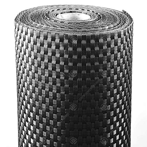 GardenersDream Polyrattan Sichtschutz & Windschutz (Schwarz, 1 x 2 Meter) - Polyrattan Balkon Sichtschutz Wetterfest - Ideale Sichtschutz Garten-, Sichtschutz Zaun- & Sichtschutz Balkon Verkleidung von GardenersDream