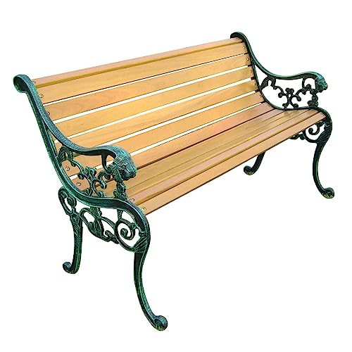 Gardeness Gartenbank aus lackiertem Holz und Gusseisen Leone von Gardeness