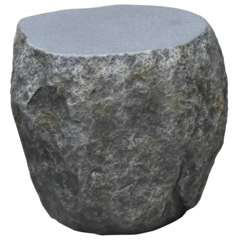 Gardenforma Sitzhocker Boulder in grauer Findlings-Optik aus Faserbeton grau von Gardenforma