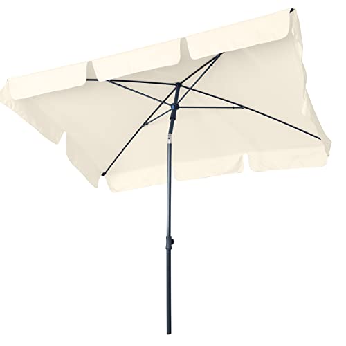 GARDENIA Easy, Sonnenschirm, Balkon, Außenbereich, Terrasse, Garten, cremefarben, 200 x 130 cm von Gardenia