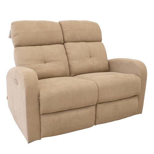 GARDENIA Elektrisches Sofa mit Verstellbarer Rückenlehne, Basis: Metall, Taupe, 130 x 77 x 104 cm von Gardenia