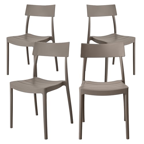 GARDENIA Roma Stuhl, Polypropylen, Taupe, 4, Einheit GARDENIA Roma Stuhl, Polypropylen, Taupe, 4, Einheit von Gardenia