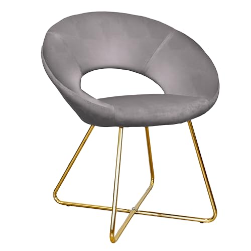 GARDENIA Vellutino Rundsessel London Grau, 65 x 59 x 74 cm von Gardenia