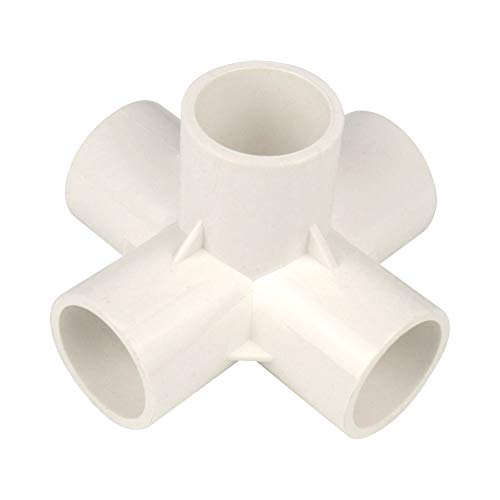 10 Stück 5-Wege 20 mm PVC Fitting Konstruktion Heavy Duty Gewächshaus Rahmen Möbel Verbinder von Gardeningwill