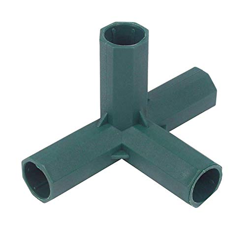 10 Stück PVC 4 Wege 16mm Winkel Verbinder für Gewächshaus und Möbel von Gardeningwill