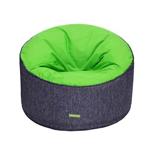 Gardenista Extra-großer runder Bean Bag Stuhl für Erwachsene | Wasser- und Wetterbeständig | Bequem, leicht | Gefüllt und bereit für Entspannen und Outdoor-Spaß in Ihrem Garten oder Pool (Green) von Gardenista