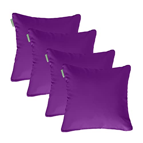 Gardenista Garten 18" Scatter Kissen für Outdoor-Möbel | Wasserabweisender Leichter zu reinigender Polyesterbezug | Leicht, Bequem perfekt für Rattanstühle und Terrassendeko (Violett, 4) von Gardenista