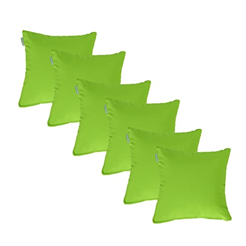 Gardenista Garten Outdoor Scatter Kissen | Wasserabweisendes strapazierfähiges Polyestergewebe | Leichte Hollowfibre Füllung | Patio Rattan Stuhl Möbel Throw Kissen | 60 x 60cm (Limette, 6) von Gardenista