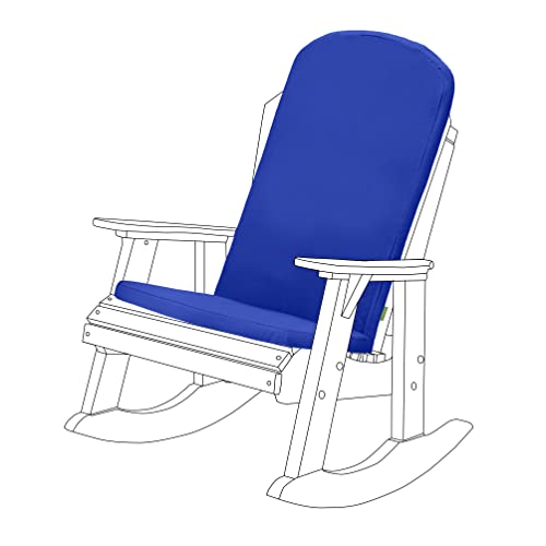 Gardenista Garten Premium Adirondack-Stuhlkissen | Hochlehner-Kissen mit sicheren Bändern | Wasserabweisend und leicht rutschfeste Patio-Stuhlkissen | Einfach abwischbare Sitzkissen (Blau) von Gardenista