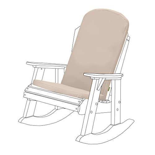 Gardenista Garten Premium Adirondack-Stuhlkissen | Hochlehner-Kissen mit sicheren Bändern | Wasserabweisend und leicht rutschfeste Patio-Stuhlkissen | Einfach abwischbare Sitzkissen (Stein) von Gardenista