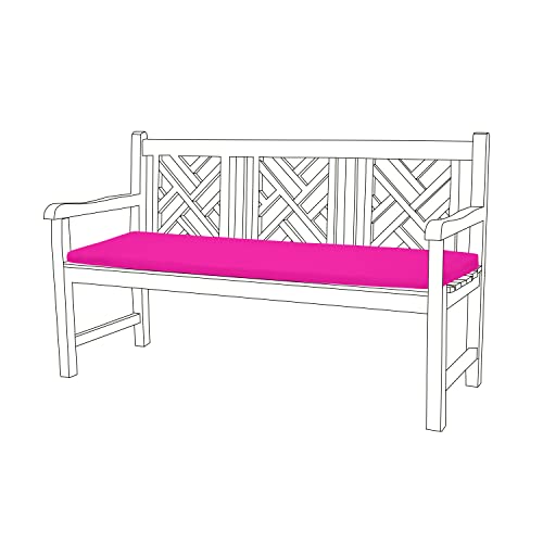 Gardenista Outdoor Bankauflage | Wasserabweisende Sitzkissen für Gartenmöbel | Sitzauflage mit abnehmbarem Bezug | Bankpolster Auflage für Bänke in Garten | Gartenbankauflage 143x52x5 cm (Rosa) von Gardenista