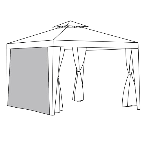 Gardenista wasserabweisender Ersatzvorhang für den Außenbereich | Private Bereiche für Gazebo-Veranda,Pergola, Sonnenschirm, Wintergarten, Pergola | Winddicht und Sonnenschutz (Vorhang, Grau) von Gardenista