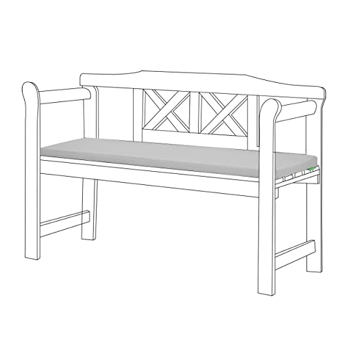 Gartenista Garten Outdoor Bank Sitzpolster | Bank Patio Möbel 2-Sitzer Polster | Wasserabweisend Weiches und Langlebiges Material | Bequem und Leichtes Faserfüllung | Leicht zu Reinigen (Grau) von Gardenista