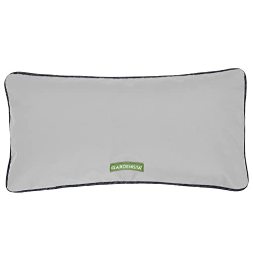 Gartenista rechteckige Outdoor-Kissen | Wasser- und Wetterbeständig 60x25cm Kissen | UV-geschützt, langlebiges Material | Bequem und langlebig | Perfekt für Sofa, Terrasse und Garten (Grau) von Gardenista