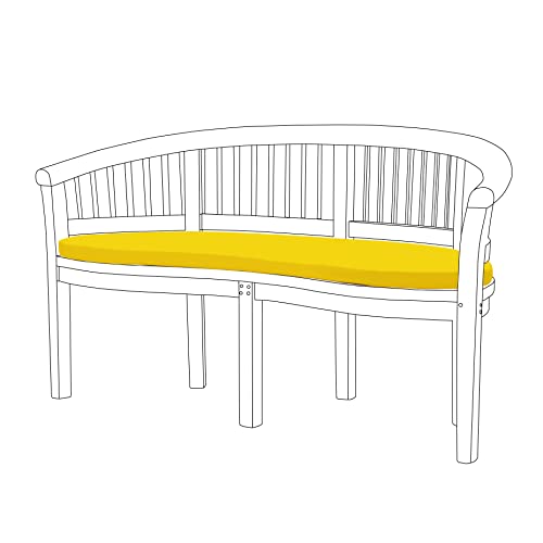 Gelb Water Resistant Gartenbank Sitzkissen für Bänke, für 2 Personen, Banana von Gardenista