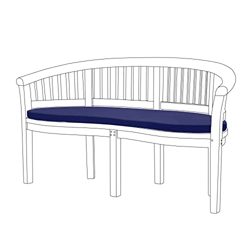 Navy Blau Wasserdicht Gartenbank-polster Für 2-Sitzer Banane Gartenbank von Gardenista
