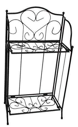 Mini-Blumenregal | aus Metall | pulverbeschichtet | Höhe: 65 cm | bodenschonende Fußkappen | keine Montage notwendig - klappbar von Gardenline