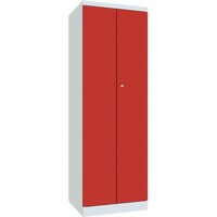 PAVOY Kleiderspind HxBxT 1.800 x 600 x 500 mm, feuerrot, lichtgrau von Pavoy