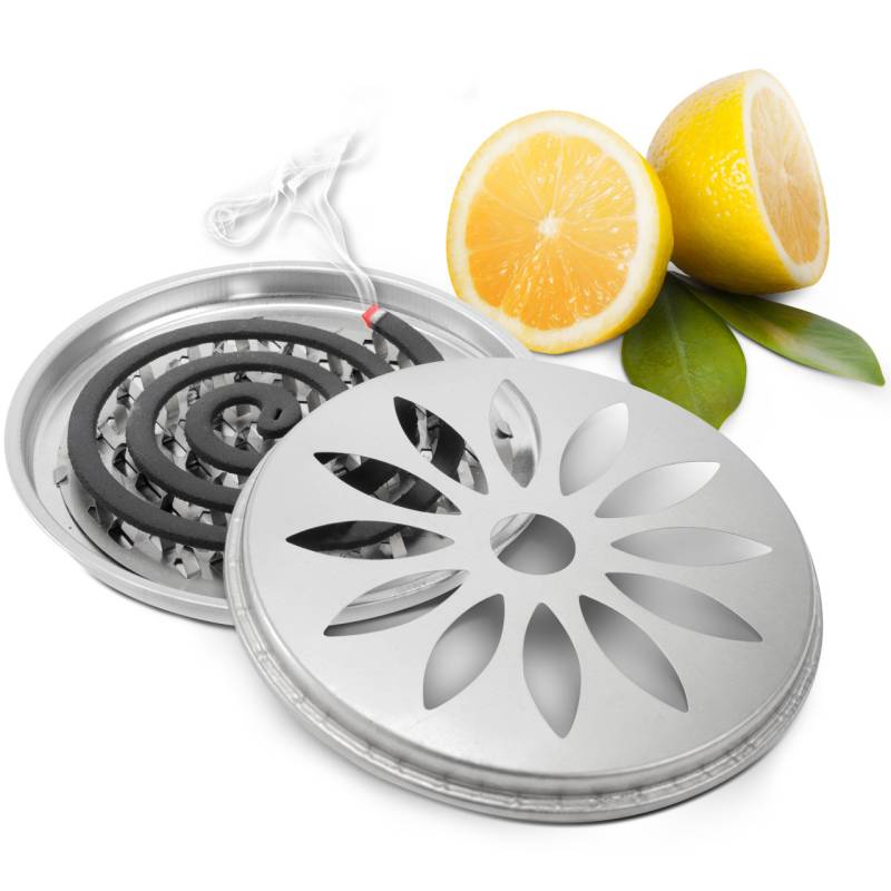 Gardigo Citronella-Räucher Set Räucherspirale mit Räucherschale von Gardigo