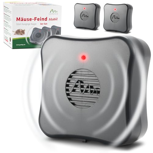Gardigo® Mäusevertreiber Mobil - 3er Set I Ultraschall Mäuseabwehr gegen Mäuse und Ratten I Mobil einsetzbar durch Batteriebetrieb I Wirkungsbereich bis ca. 40m² I Ratten vertreiben Mäuse vertreiben Gardigo® Mäusevertreiber Mobil - 3er Set I Ultraschall Mäuseabwehr gegen Mäuse und Ratten I Mobil einsetzbar durch Batteriebetrieb I Wirkungsbereich bis ca. 40m² I Ratten vertreiben Mäuse vertreiben von Gardigo