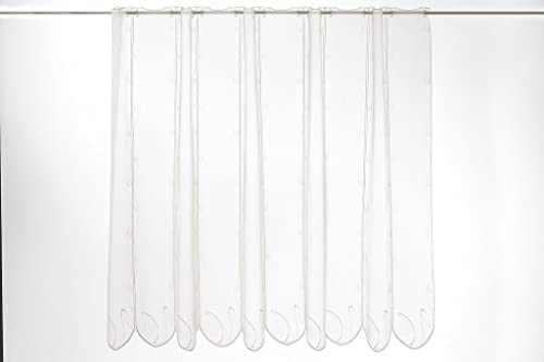 Gardinen Kranzusch Scheibengardine schwungvoller Stickerei 120 cm hoch Creme - Wunschbreite frei wählbar durch gekaufte Menge in 15,5 cm Schritten - Meterware Gardinen Kranzusch Scheibengardine schwungvoller Stickerei 120 cm hoch Creme - Wunschbreite frei wählbar durch gekaufte Menge in 15,5 cm Schritten - Meterware von Gardinen Kranzusch