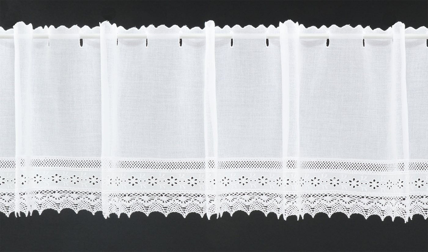 Gardinen Kranzusch Scheibengardine nach Maß Batist Häkelspitze, Stangendurchzug, transparent, Kurzgardine,Stablöcher,transparent,verschiedene Höhen Gardinen Kranzusch Scheibengardine nach Maß Batist Häkelspitze, Stangendurchzug, transparent, Kurzgardine,Stablöcher,transparent,verschiedene Höhen von Gardinen Kranzusch