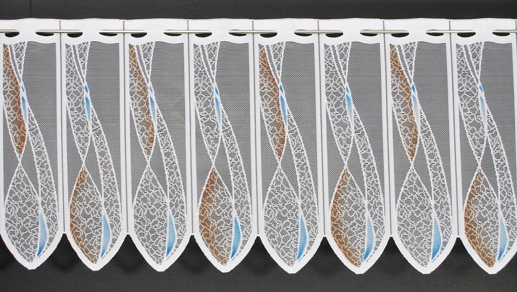 Scheibengardine nach Maß mit Welle, Gardinen Kranzusch, Stangendurchzug, transparent, Kurzgardine, Wunschmaß, Stablöcher, transparent, verschiedene Höhen und Farben von Gardinen Kranzusch