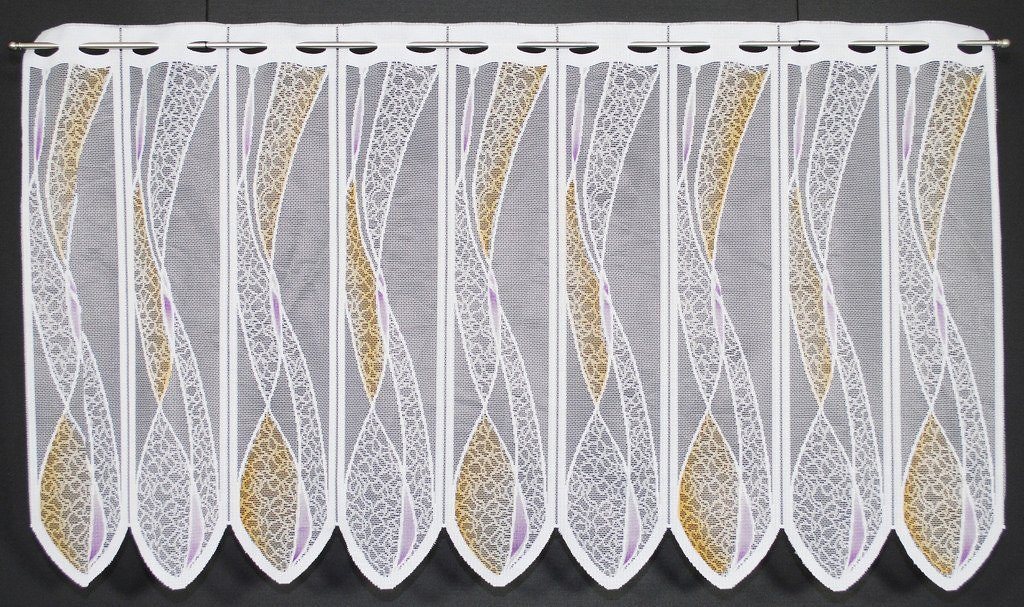 Scheibengardine nach Maß mit Welle, Gardinen Kranzusch, Stangendurchzug, transparent, Kurzgardine, Wunschmaß, Stablöcher, transparent, verschiedene Höhen und Farben von Gardinen Kranzusch