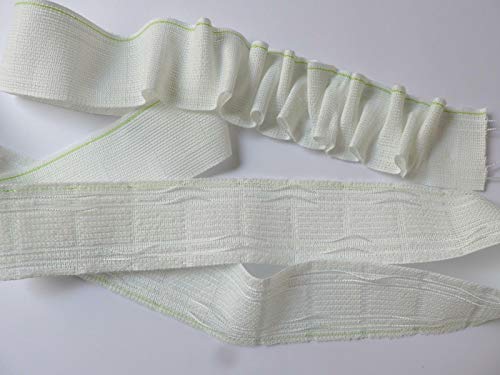 Gardinen Röttger Flausch Smokband 1:2,5 Fach weiß zum Ankletten 5cm breit von Gardinen Röttger