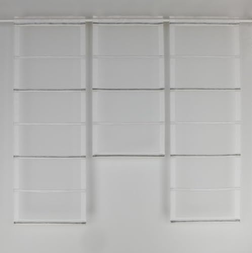 Gardinen Röttger Miniflächen-Set Natur grau quer gestreift Scheibengardine Gardinen Röttger Miniflächen-Set Natur grau quer gestreift Scheibengardine von Gardinen Röttger