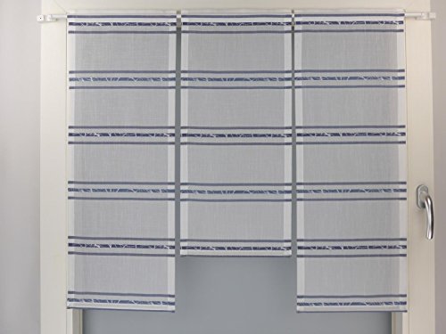 Gardinen Röttger Miniflächen-Set weiß blau quer gestreift Scheibengardine Gardinen Röttger Miniflächen-Set weiß blau quer gestreift Scheibengardine von Gardinen Röttger
