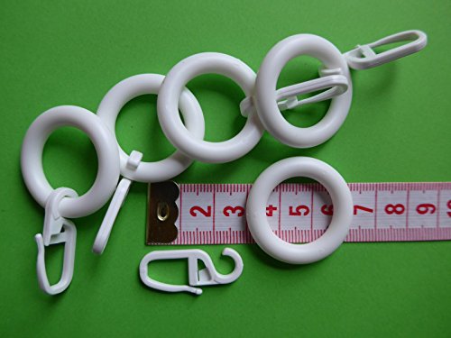 Gardinen Röttger Ringe weiß mit Faltenleghaken 12mm Stilgarnitur 10 Stück von Gardinen Röttger