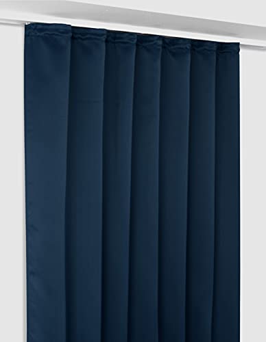 Gardinen - Vorhänge Blackout Vorhang Kräuselband Blickdicht, Verdunkelungsgardine bügelfrei 140x245 cm Farbe wählbar (Navyblau) von Gardinen - Vorhänge