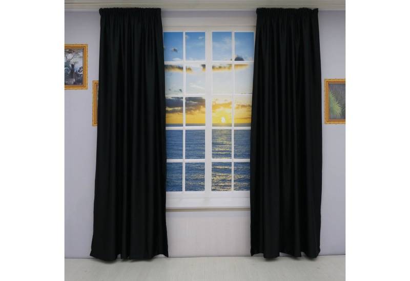 Gardinen by Justyna Verdunkelungsvorhang 2er Blackout Seiten Schal Set (4 St), Kräuselband, abdunkelnd, Verdunkelnd,Abdunkelnd,Blickdict,Verdunkelung,Verdunkelt,Blackout von Gardinen by Justyna