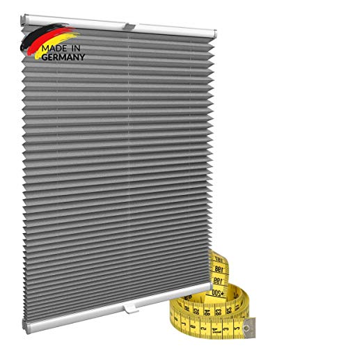 Gardinen21 Plisseerollo ohne Bohren | Plissee-Klemmfix | Plissee 105x130 für Türen & Fenster | Sonnenschutz, Sichtschutz für Fenster, Blickdichte Rollos von Gardinen21