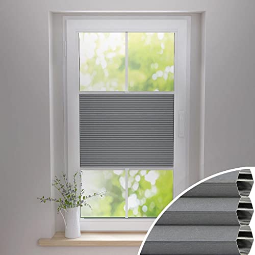 Gardinen21 Thermo Wabenplissee zum Kleben | Waben Plissee im Wunschmaß | Maßgefertigt für Türen & Fenster | Sonnenschutz, Sichtschutz, Schallschutz, 100% Verdunkelung Gardinen21 Thermo Wabenplissee zum Kleben | Waben Plissee im Wunschmaß | Maßgefertigt für Türen & Fenster | Sonnenschutz, Sichtschutz, Schallschutz, 100% Verdunkelung von Gardinen21
