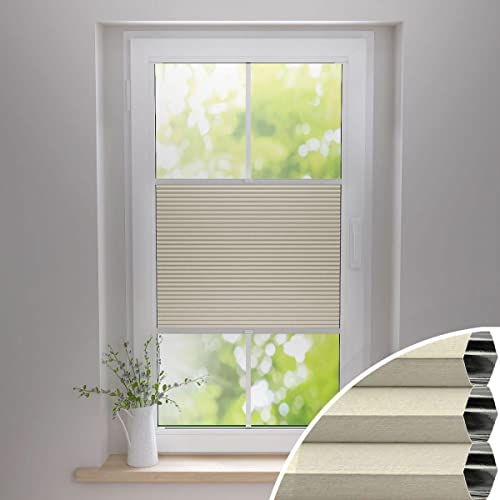 Gardinen21 Thermo Wabenplissee zum Kleben | Waben Plissee im Wunschmaß | Maßgefertigt für Türen & Fenster | Sonnenschutz, Sichtschutz, Schallschutz, 100% Verdunkelung Gardinen21 Thermo Wabenplissee zum Kleben | Waben Plissee im Wunschmaß | Maßgefertigt für Türen & Fenster | Sonnenschutz, Sichtschutz, Schallschutz, 100% Verdunkelung von Gardinen21