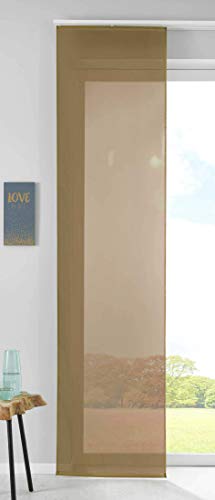 1er Set Schiebegardine Flächenvorhang Vorhang Gardine Voile HxB 245x60 cm Nougat Komplett mit Paneelwagen Beschwerungsstange, 85589N 1er Set Schiebegardine Flächenvorhang Vorhang Gardine Voile HxB 245x60 cm Nougat Komplett mit Paneelwagen Beschwerungsstange, 85589N von Gardinenbox