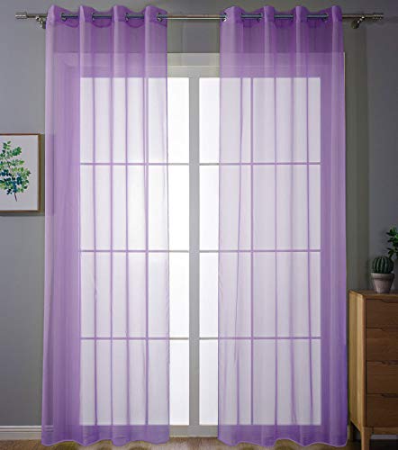 2er-Pack Ösen Gardinen Transparent Vorhang Set Wohnzimmer Voile Ösenvorhang Bleibandabschluß HxB 245x140 cm Lila, 203322 2er-Pack Ösen Gardinen Transparent Vorhang Set Wohnzimmer Voile Ösenvorhang Bleibandabschluß HxB 245x140 cm Lila, 203322 von Gardinenbox