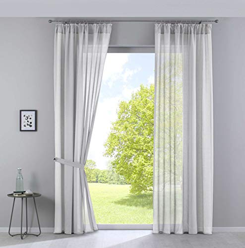 2er Set Gardinen »Nizza« Baumwoll-Voile Halbvoile HxB 254x135 cm Creme Transparent Stores mit Gardinenband und Tuneldurchzug, 2019031-2 2er Set Gardinen »Nizza« Baumwoll-Voile Halbvoile HxB 254x135 cm Creme Transparent Stores mit Gardinenband und Tuneldurchzug, 2019031-2 von Gardinenbox